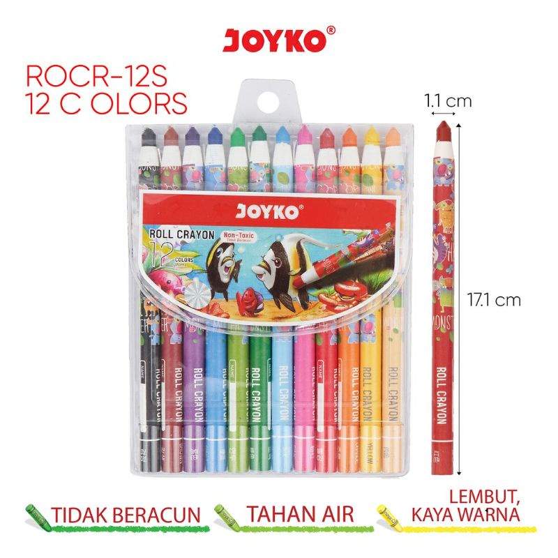 Jual CRAYON JOYKO ROLL//JOYKO TITI//CRAYON JOYKO GULUNG Shopee Indonesia