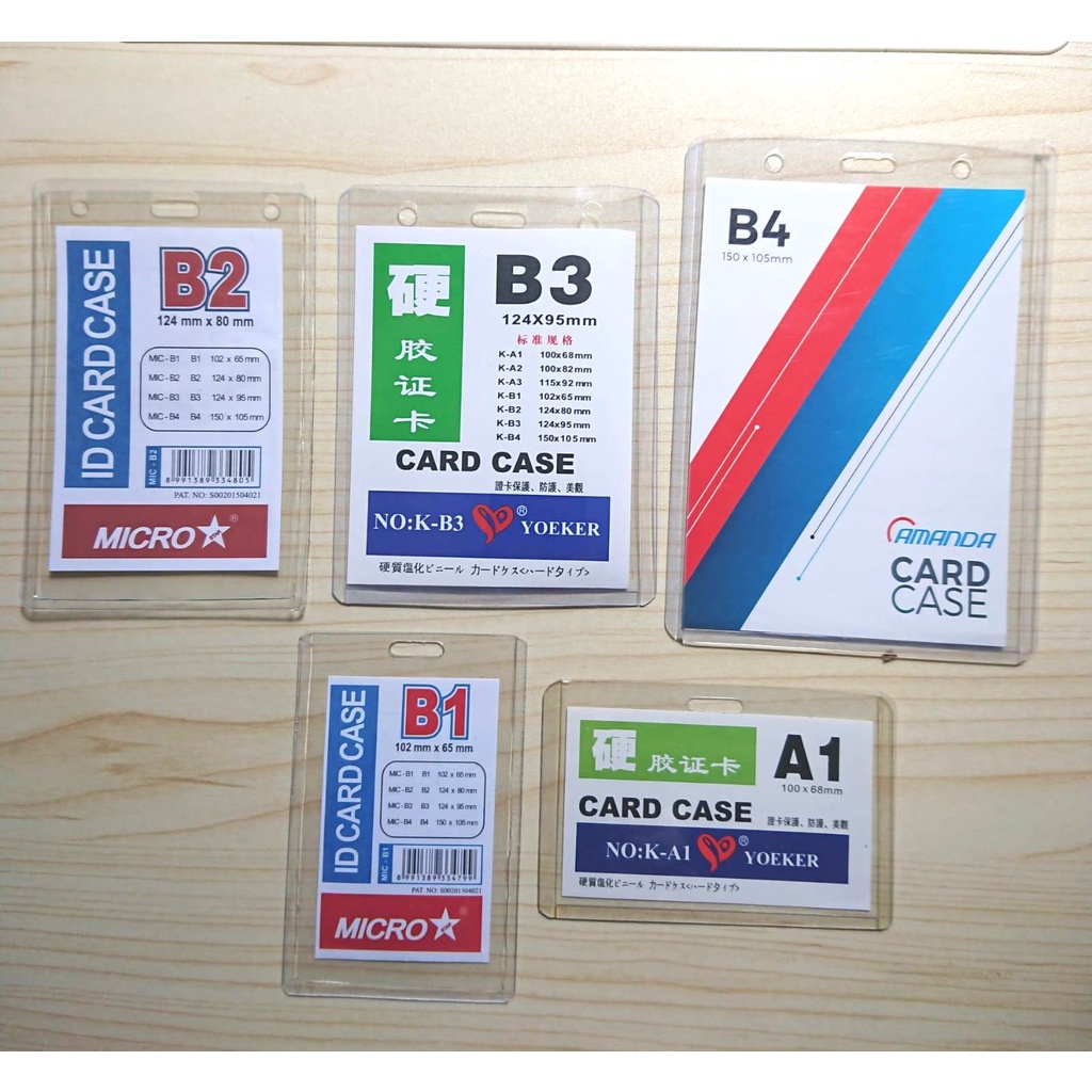 Jual ID Card Case A1,B1,B2,B3,B4 / Name Tag / ID Card Plastik Shopee