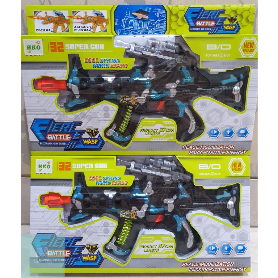 Jual Mainan Pistol Senapan Fierce Battle Gun Battery Laser - DF32218A ...