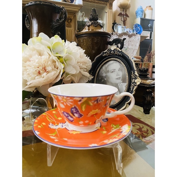 Jual Tea Cup Saucer Aynsley England Windsor Cottage Garden Mewah