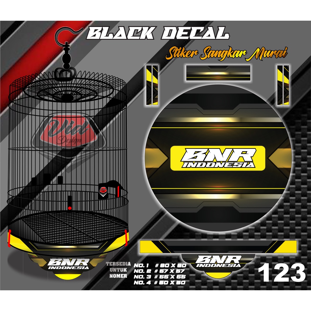 Jual Decal Sangkar Murai Tebok Kandang Bulat Bnr Indonesia No 1 2 3 4 ...