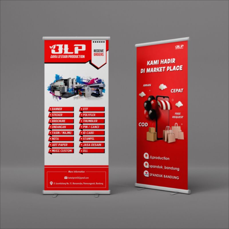 Jual Roll banner ukuran 60 x 160 cm / roll banner promosi bahan korea ...