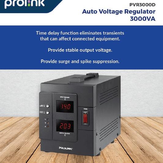 Jual [KODE F8915] Prolink 3000VA Automatic Voltage Regulator AVR l