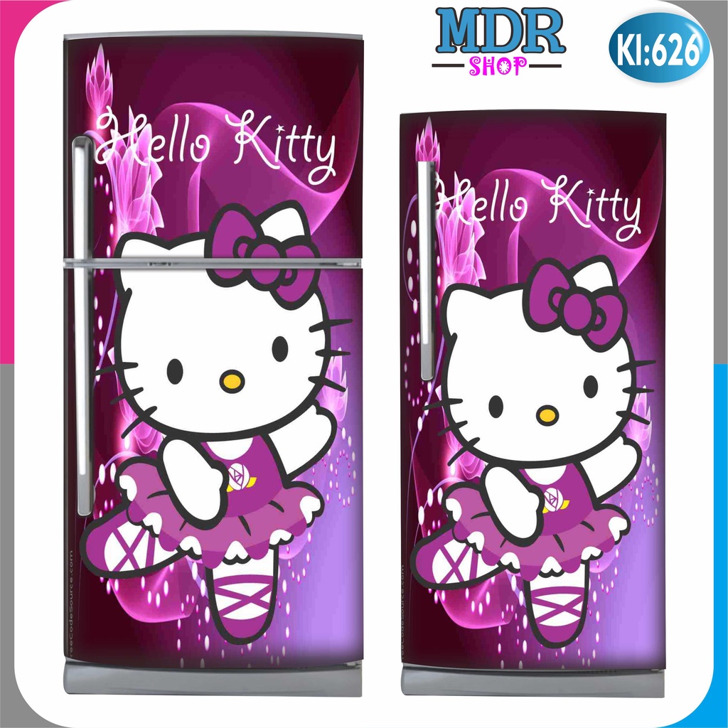 Jual stiker kulkas 2 pintu motif hello kitty sticker kulkas 1 pintu ...