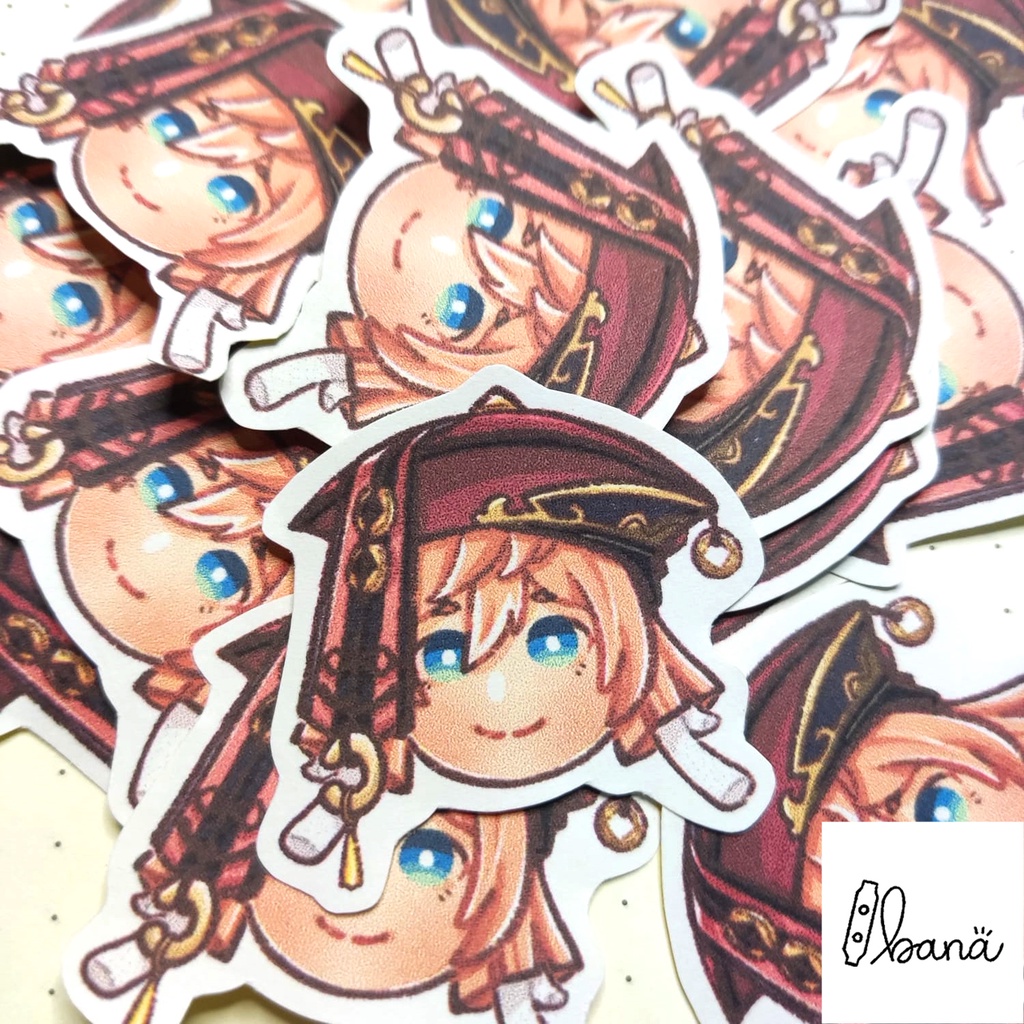 Jual Stiker GENSHIN IMPACT YANFEI SATU PAKET Stiker Vinyl Waterproof ...