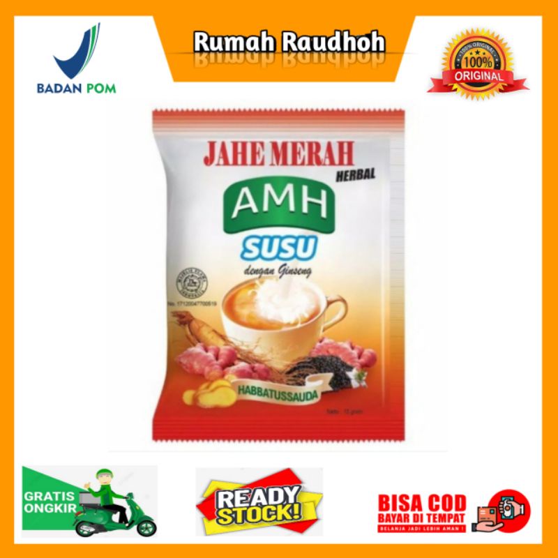 Jual Jahe Merah Amh Susu Dengan Ginseng Dan Habbatussauda Per Sachet