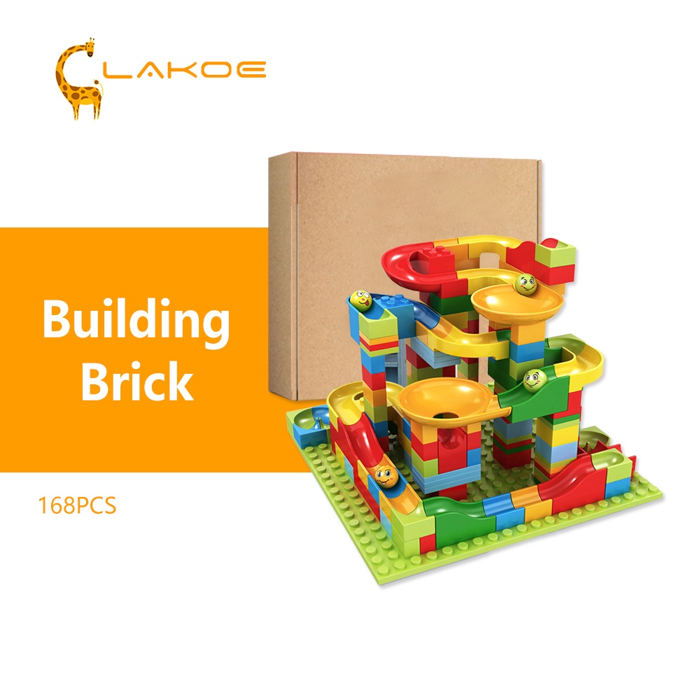 Jual LAKOEINDONESIA 168Pcs Bricks Block Mainan Balok Susun Marble Run
