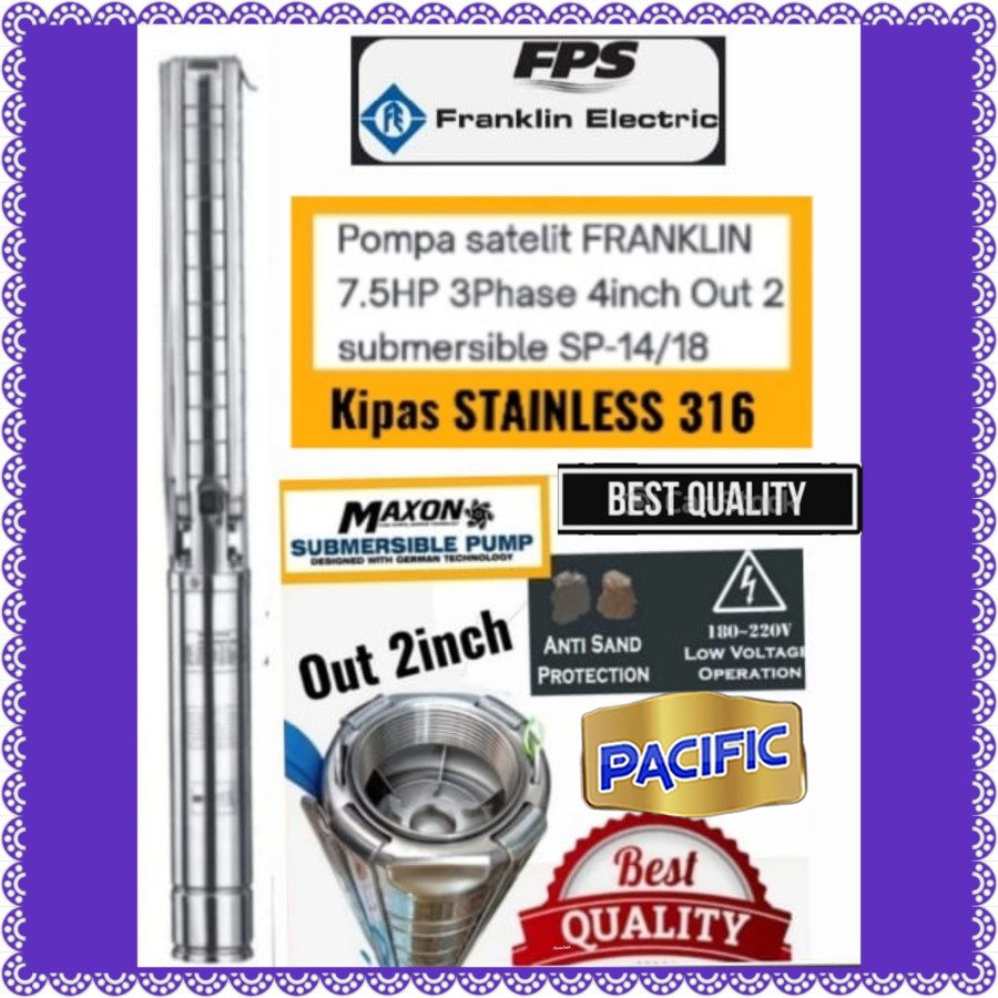 Jual Pompa Satelit Franklin Hp Inch Submersible Maxon Inch