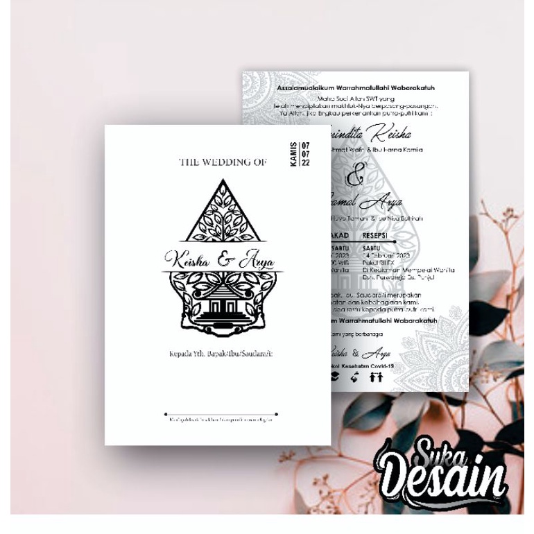 Jual UNDANGAN 1 MUKA/ UNDANGAN 1LEMBAR/UNDANGAN KEKINIAN/UNDANGAN ...