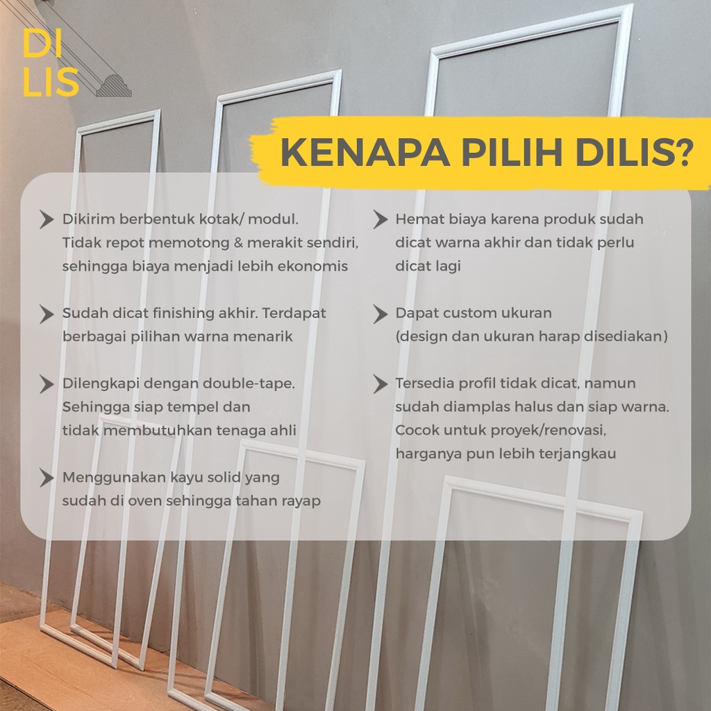 Jual DILIS PROFIL LIS WALLMOULDING / TEMPLATE LEBAR 2.5 - 3 METER (33 G ...