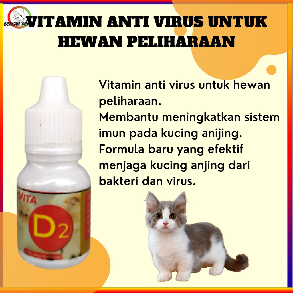 Jual VITAMIN TETES D2 ANTI VIRUS UNTUK KUCING ANJING MENJAGA HEWAN