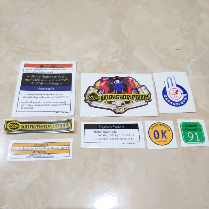 Jual STIKER STICKER PERINGATAN WARNING PROSEDUR MIO SPORTY SMILE FINO ...