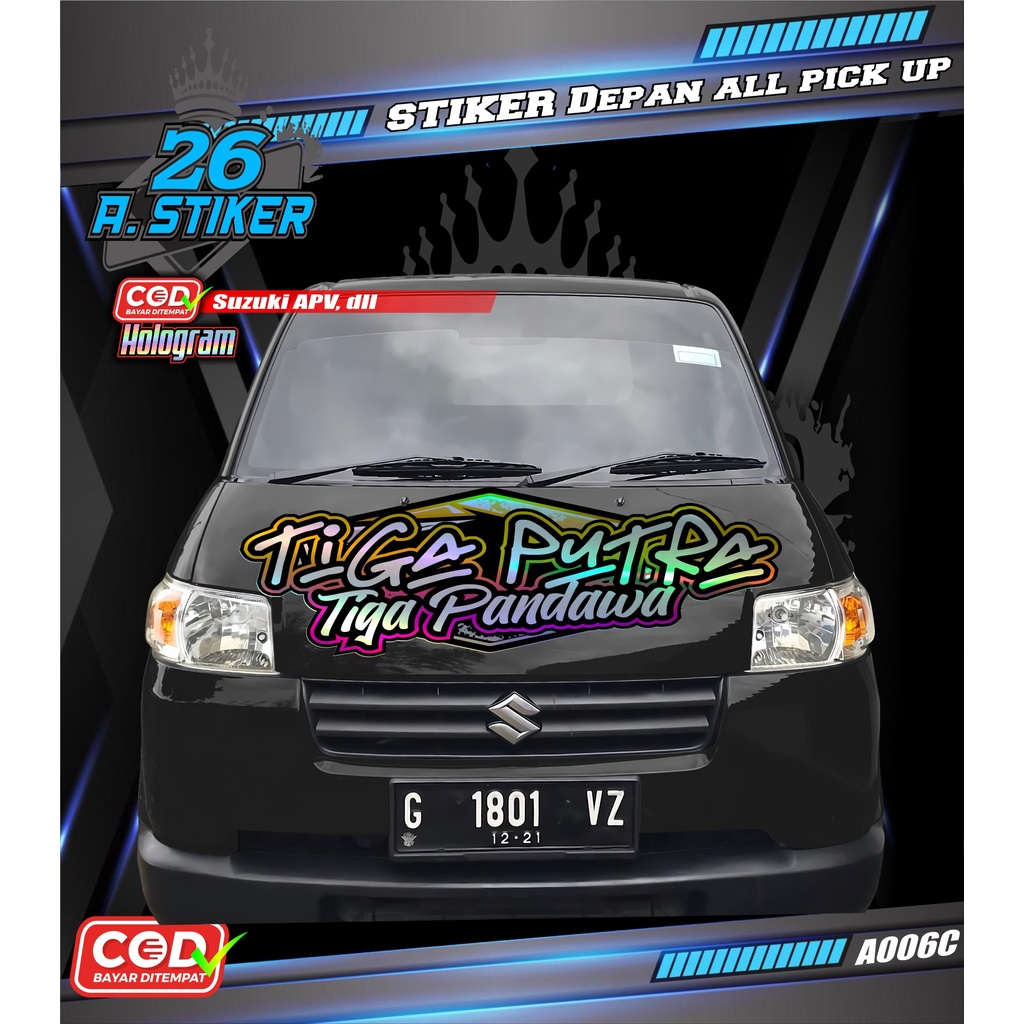 Jual Stiker Decal Kabin Depan All Pick Up Pick Up L300, FUTURA, GRANMAX ...