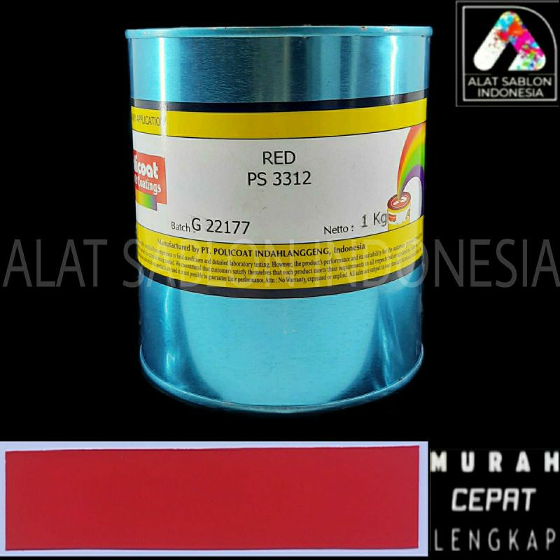 Jual tinta sablon policoat ps 3312 red tinta pvc 1kg shopee indonesia