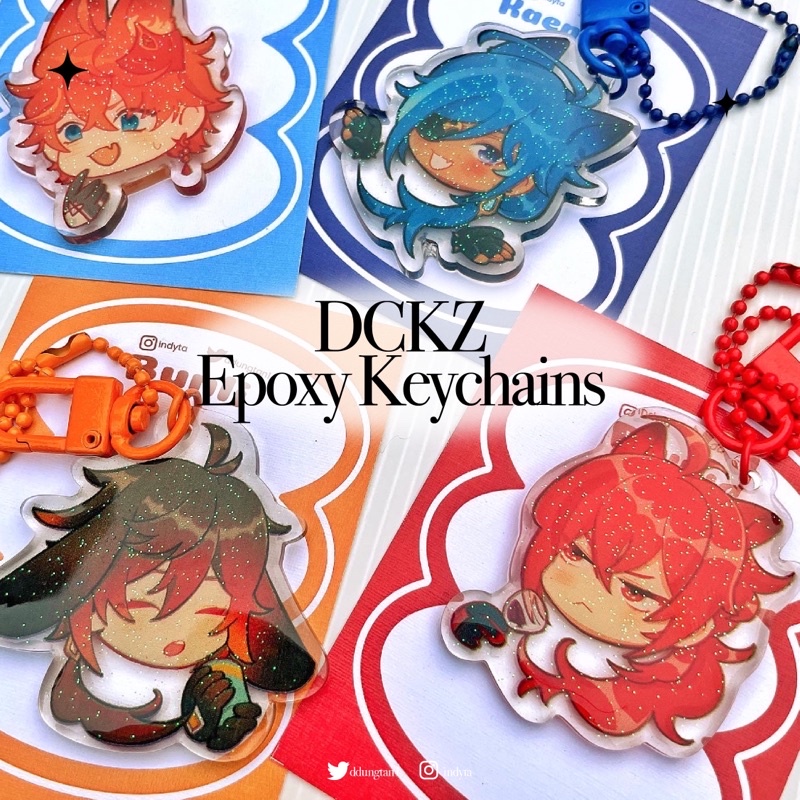 Jual Genshin Impact Keychain Diluc Childe Kaeya Zhongli | Shopee Indonesia