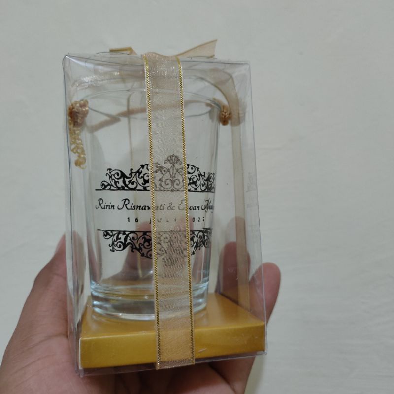 Jual Souvenir Gelas Lu Jamu Sablon Dan Kemas Shopee Indonesia 9608