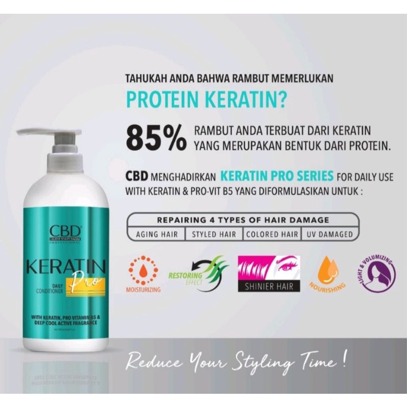 Jual Cbd Professional Keratin Pro Daily Conditioner Ml Shopee