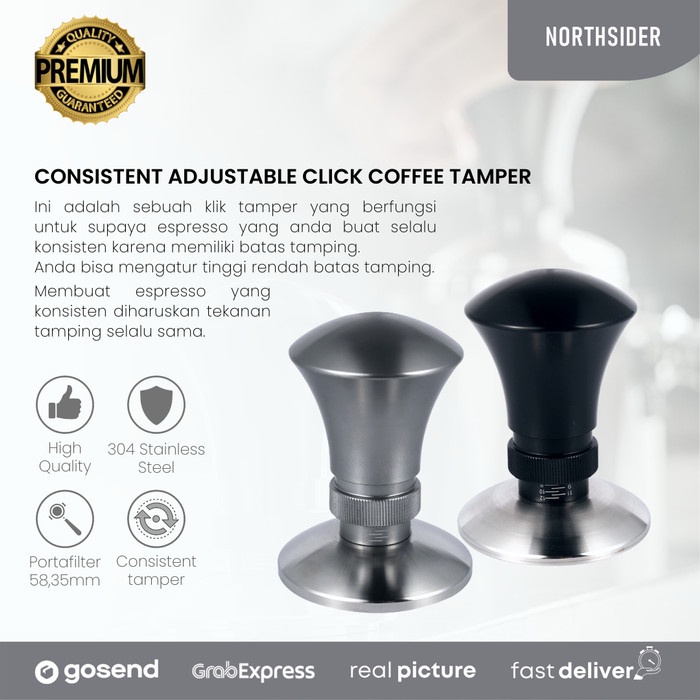 Jual Tamper Kopi 58,35Mm Consistent Adjustable Click Tamper 3Bomber Shopee Indonesia