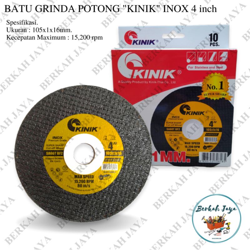 Jual KINIK Mata Gurinda Batu Gerinda Potong KINIK INOX 4 INCH (Satuan ...