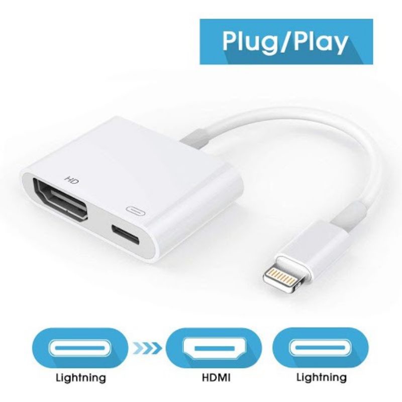 Jual Kabel Adapter lightning to digital av HDMI | Shopee Indonesia