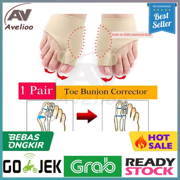 Jual 1 Pasang Corrector Bunion Hallux Orthotic Insole / Gel Kain Lembut ...