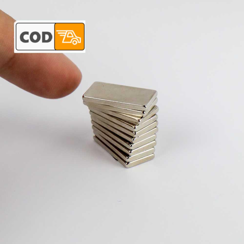 Jual Magnet Super Kuat Neodymium 10PCS 20x10x2 mm NdFeB N35 Daya Tarik ...