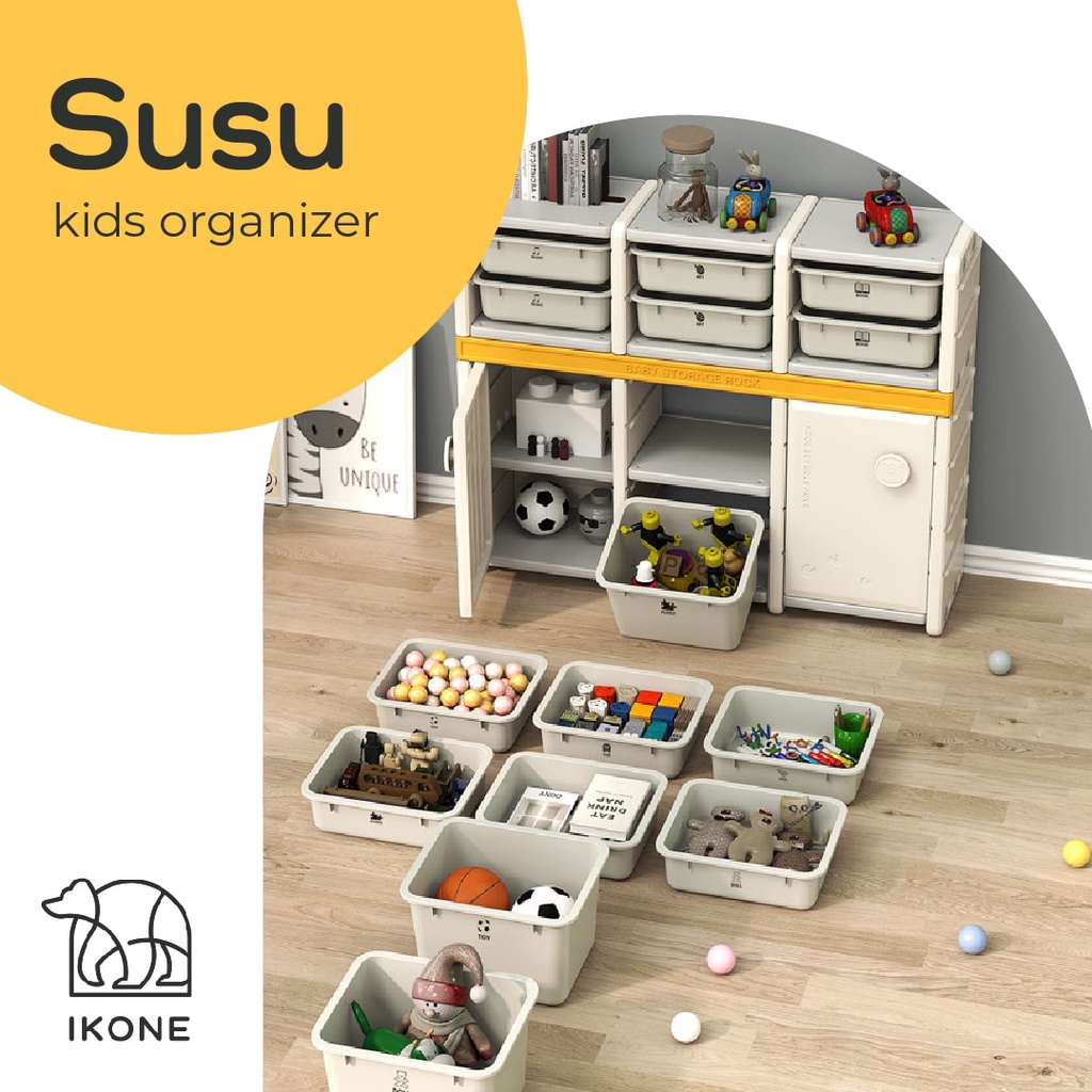 Jual 【IKONE】SUSU Rak Kabinet Anak Kecil Kotak Penyimpanan Organizer ...