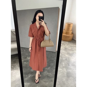 Selim Label Anya Dress Linen Dress Busui Bumil Dress Korean Dress