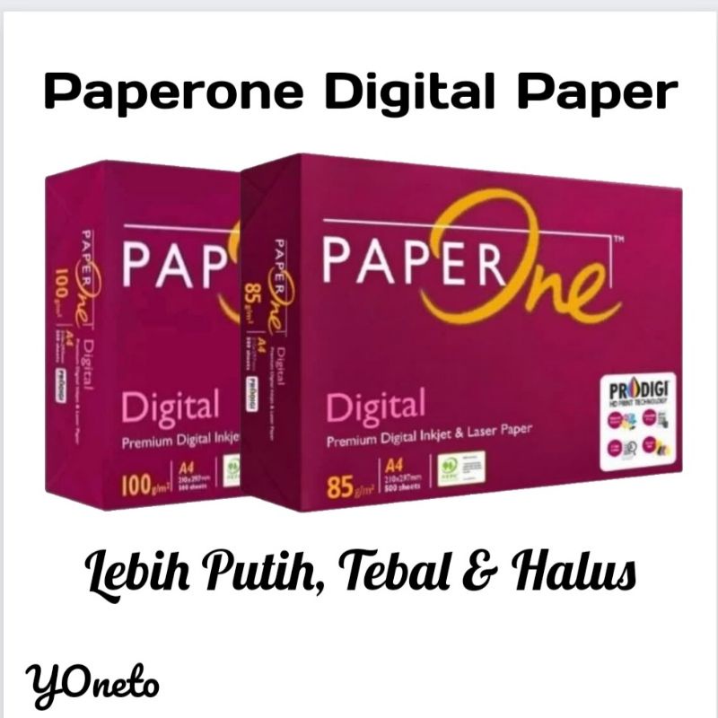 Jual Kertas Hvs A4 Paperone 85gsm 100gsm Kemasan 100lembar Shopee