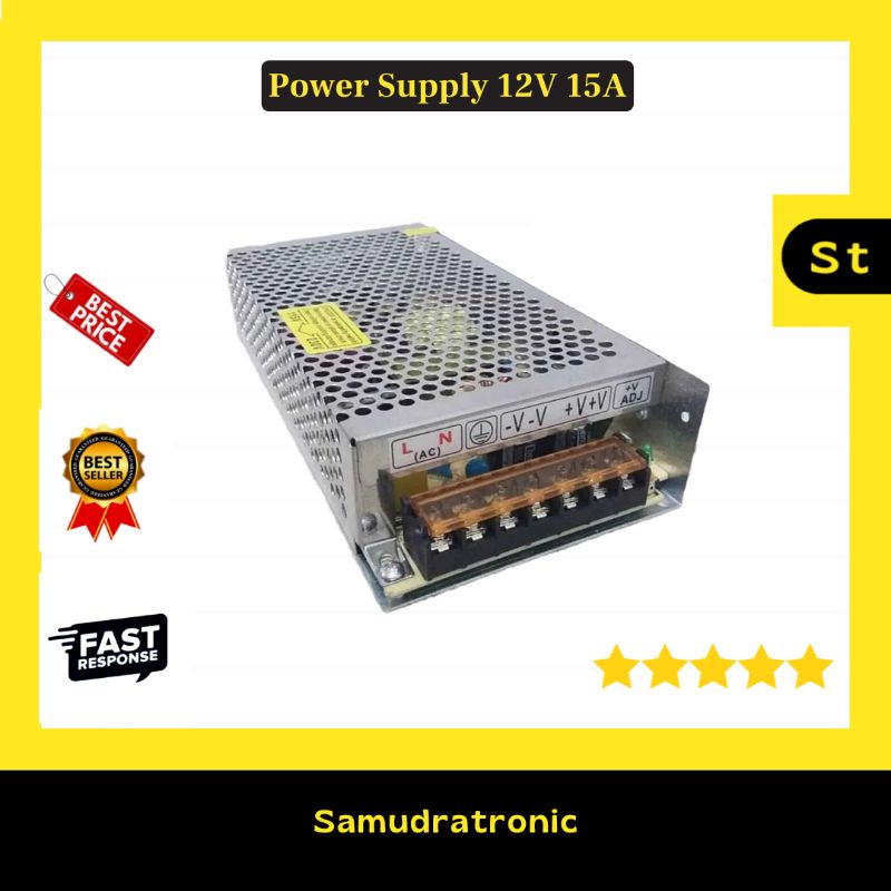 12v Power Supply 15a 12V15A Led Strip Light Aluminum Case