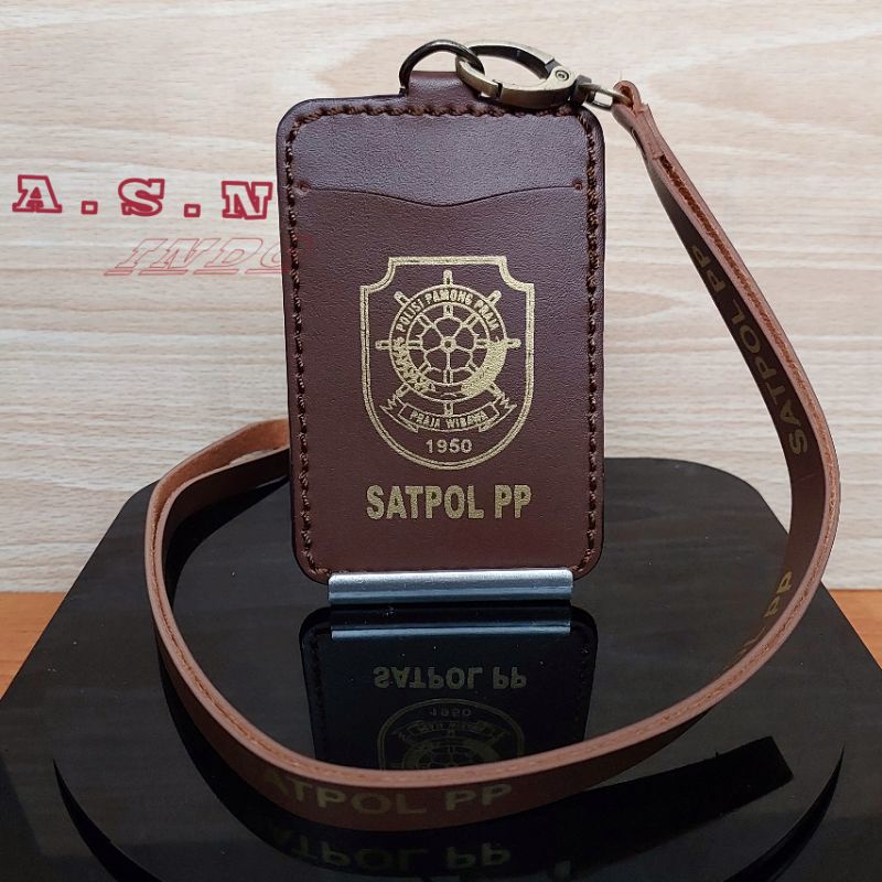 Jual Id Card Kulit Satpol PP Id Card Kulit Pol PP | Shopee Indonesia
