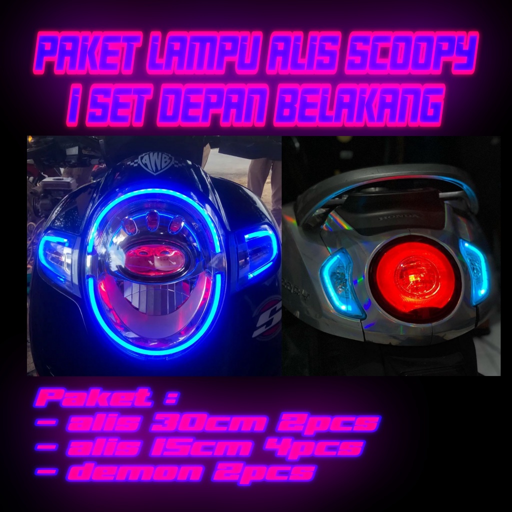 Jual Lampu Alis Scoopy Paket 1set Depan Belakang Alis Dan Sein Gratis