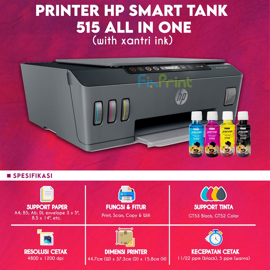 Jual Printer Smart Tank 515 Wireless Print Scan Copy All in One A4 New