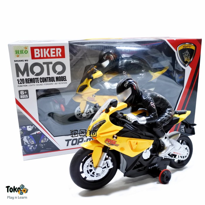 Jual Mainan Anak Remote Control Motor Biker Sport RC Moto BMW Top Model ...