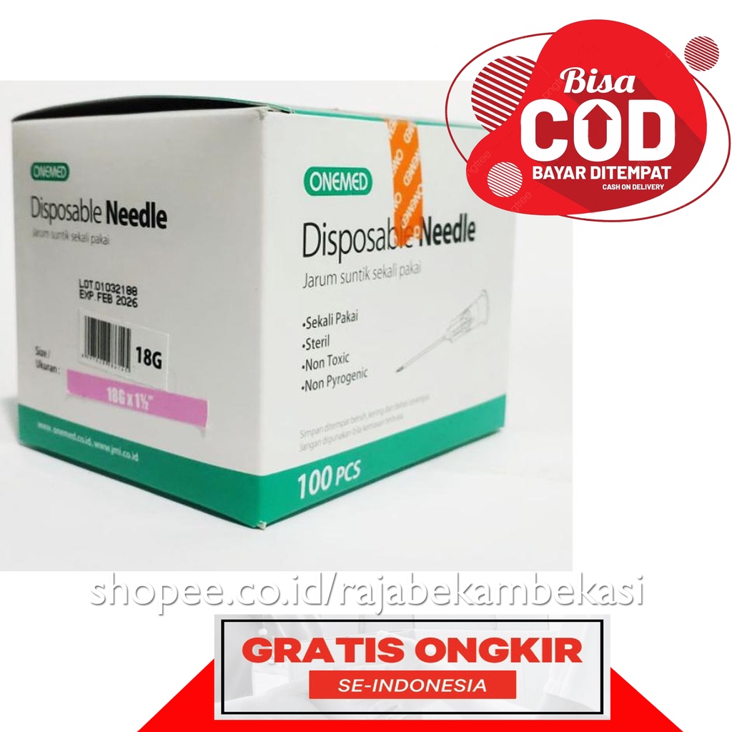 Jual 18G Jarum fashdu - 18G Onemed Perbox isi 100 | Shopee Indonesia