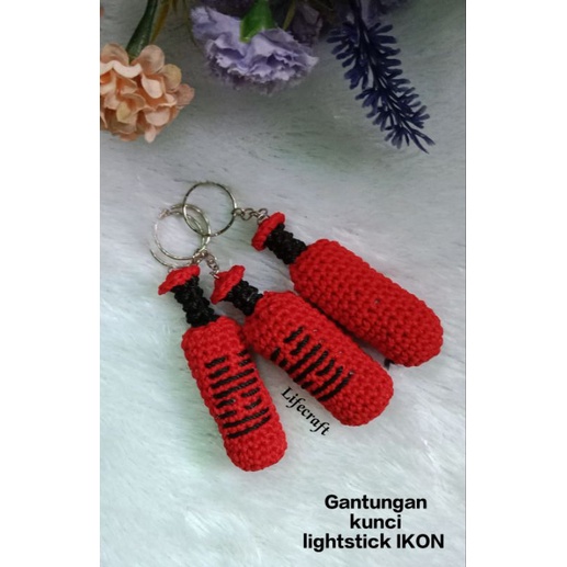 Jual Gantungan kunci iKON lightstick Kpop rajut | Shopee Indonesia