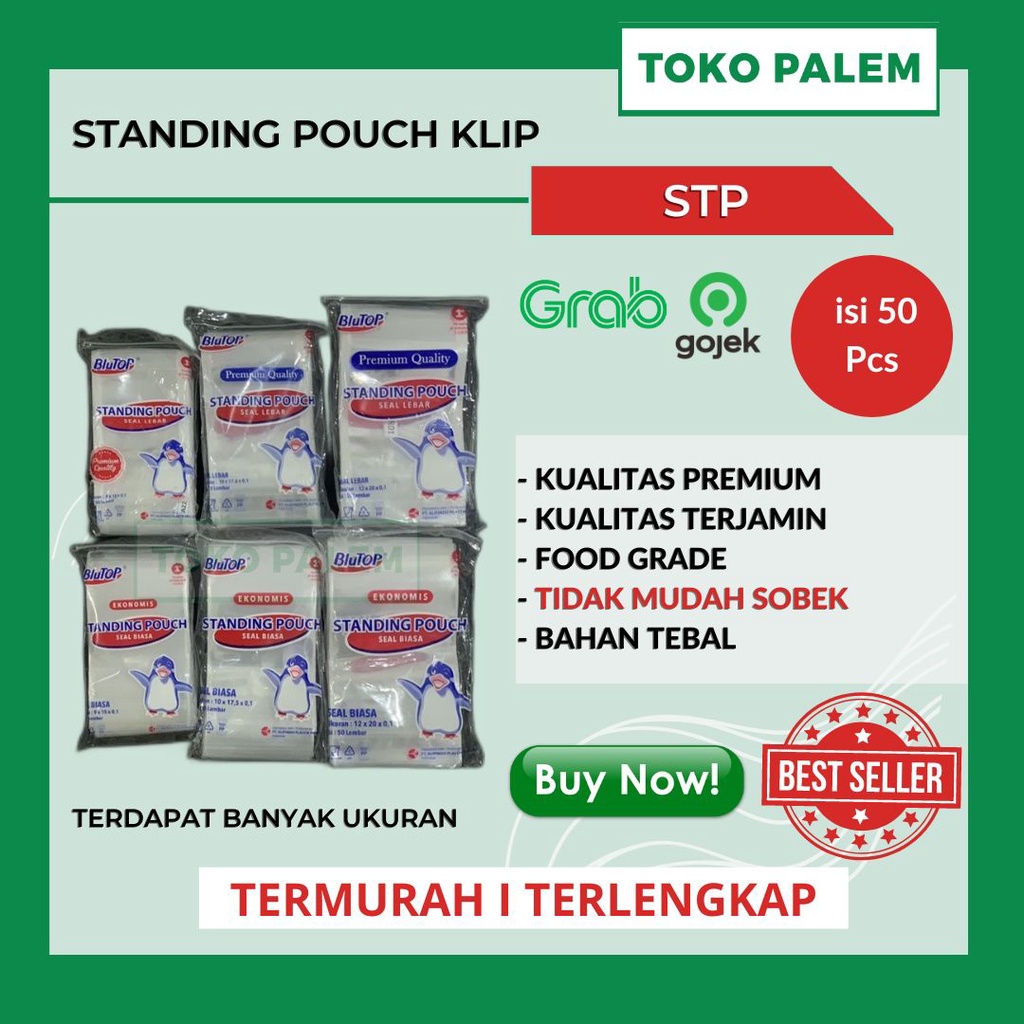 Jual Termurah Pcs Standing Pouch Stp Seal Lebar Plastik Klip Snack