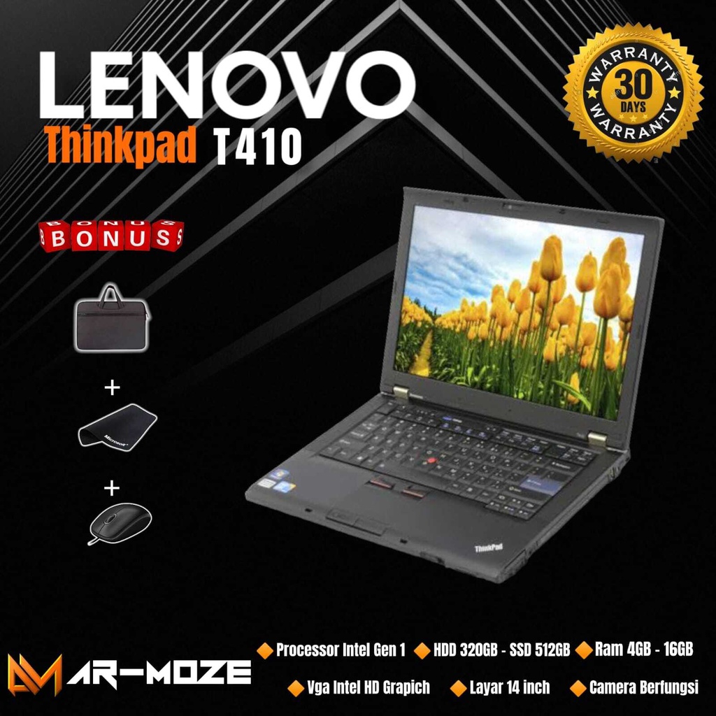 Jual Laptop Lenovo Thinkpad T410 Core I5 Gen 1 Ram 8gb Ssd 256gb Siap