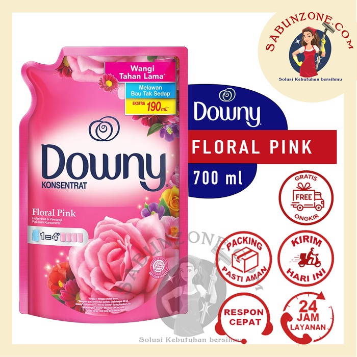 Jual Pelembut Pewangi Pakaian Downy Floral Pink 700 ml | Shopee Indonesia