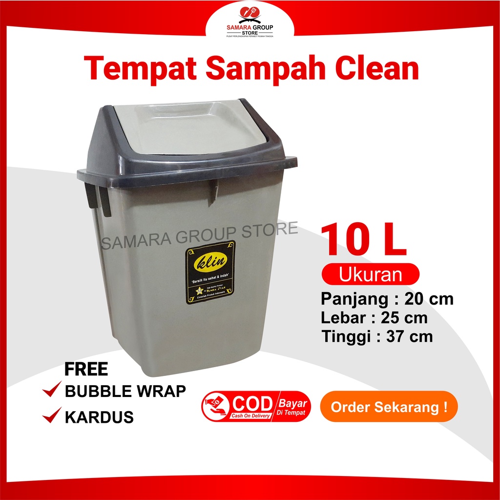 Jual Tempat Sampah Tong Sampah Tutup Goyang Clean 10 Liter Shopee Indonesia 8021