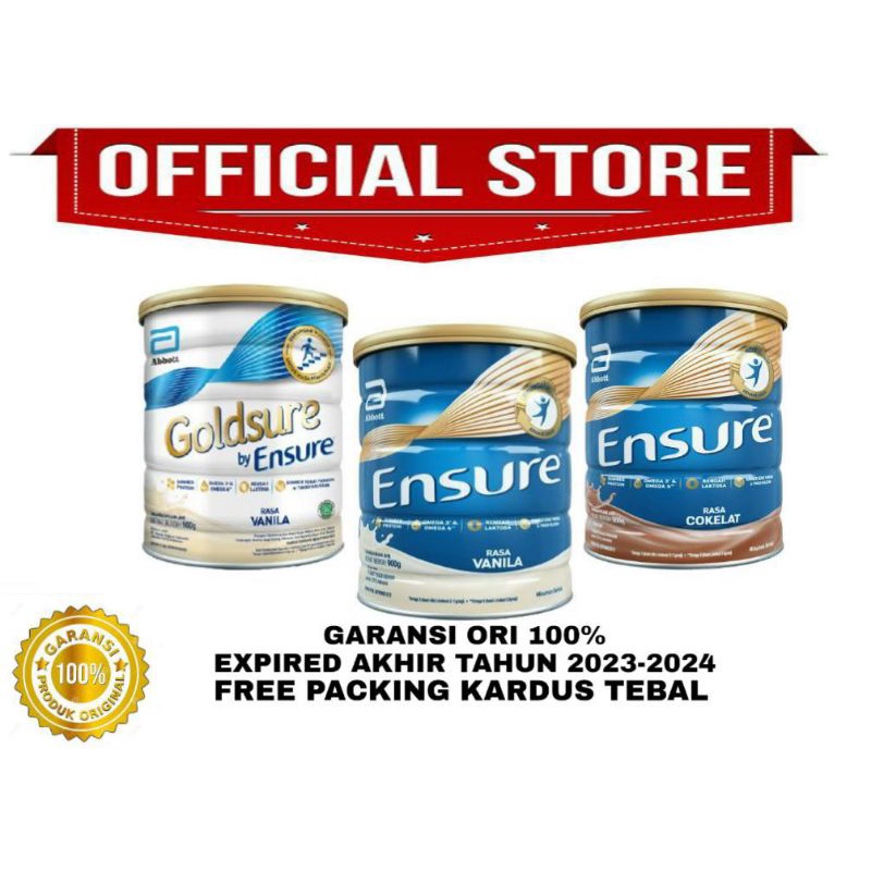 Jual SUSU ENSURE DEWASA SUSU ORANG TUA RASA VANILA COKLAT GANDUM GOLD ...