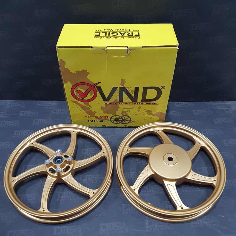 Jual Velg Velek Racing Vnd Six Star Yamaha Mio Sporty Soul Ring Gold Shopee Indonesia