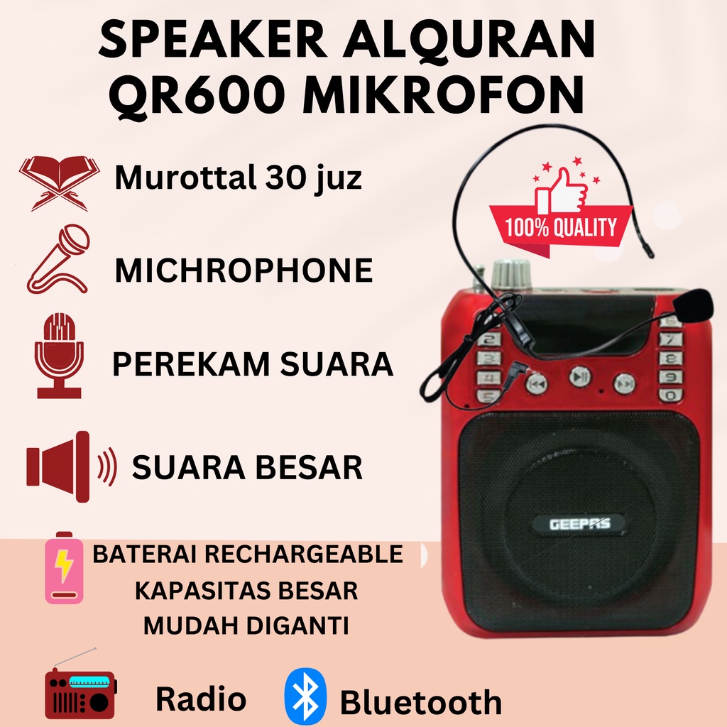 Jual Speaker Al akram full 30 juz plus mikrofon | Shopee Indonesia