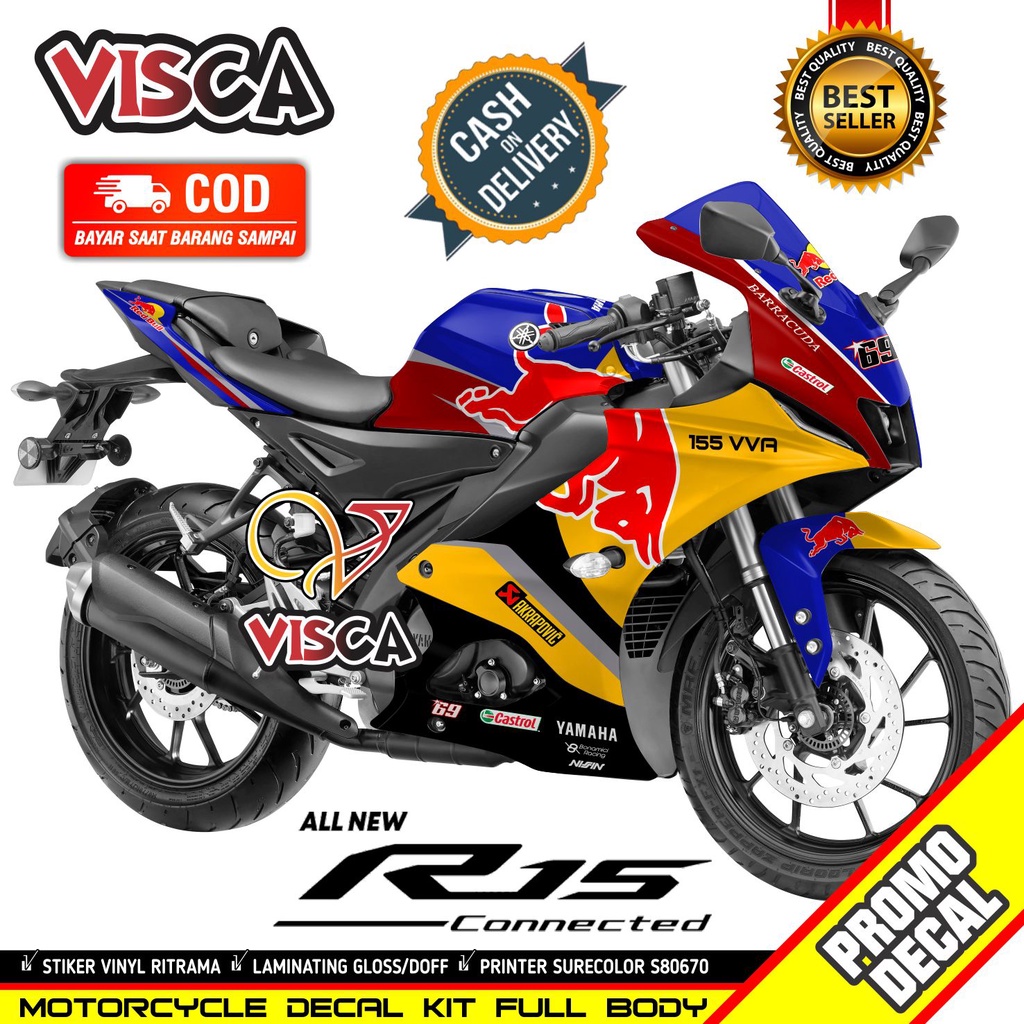 Jual Decal R15 V4 Full Body Stiker R15 V4 Full Body Dekal R15 V4 Red