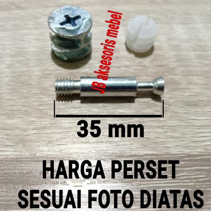 Jual =====] SKRUP BAUT MINIFIX 3,5 cm / SEKRUP MINIFIK MEBEL 35 mm ...