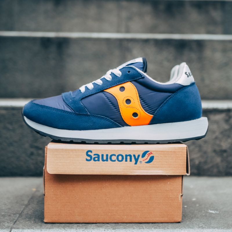 SEPATU PRIA SAUCONY JAZZ NAVY ORIGINAL TERMURAH