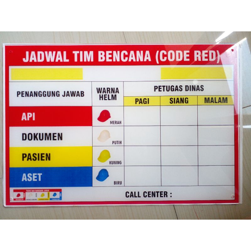 Jual Papan Informasi Red Code / Petugas Jaga Siaga Bencana | Shopee ...