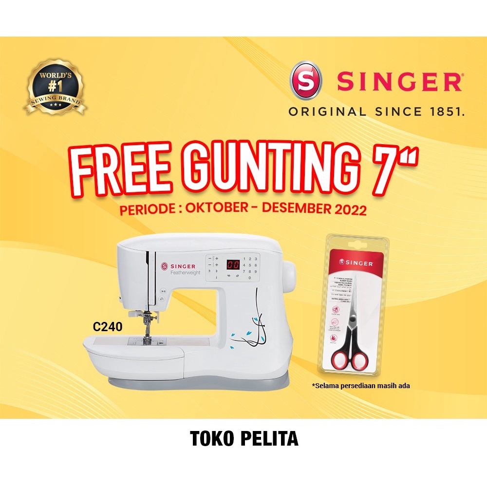 Jual Mesin Jahit Komputer C240 Featherweight ( Dealer resmi Singer ...