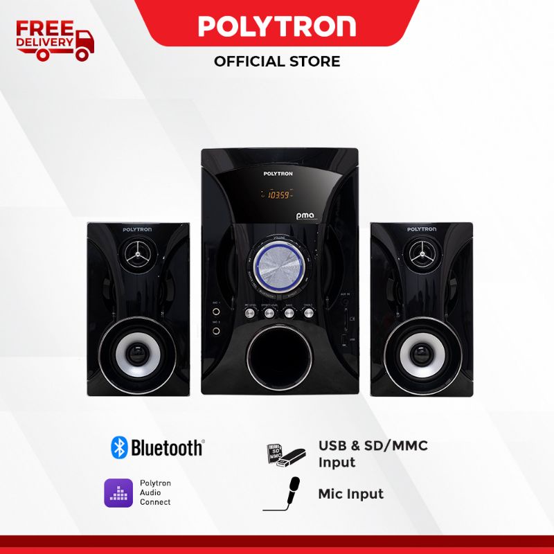 Jual SPEAKER POLYTRON PMA 9525 2.1CH MULTIMEDIA SPIKER BAZZOKE EXTRA