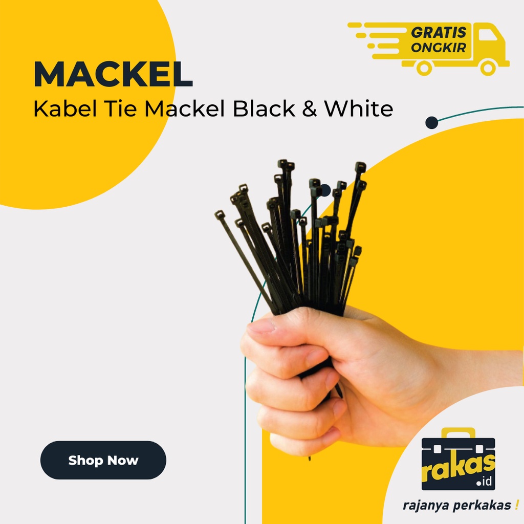 Jual Cable Ties / Kabel Ties Mackel 100mm, 150mm, 200mm, 250mm 300mm ...
